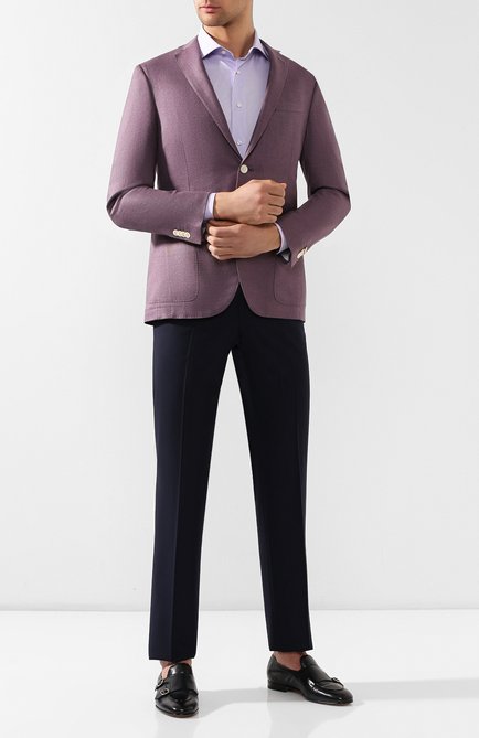 Мужская хлопковая сорочка с воротником кент BRIONI, арт. RCL815/P806H