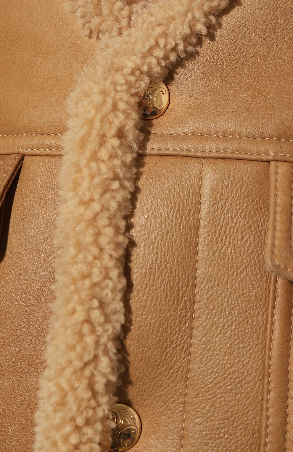 Дубленка CELINE бежевого цвета по цене 676000 руб., арт. 2F360274T, фото 5 Дубленка CELINE, арт. 2F360274T, фото 5