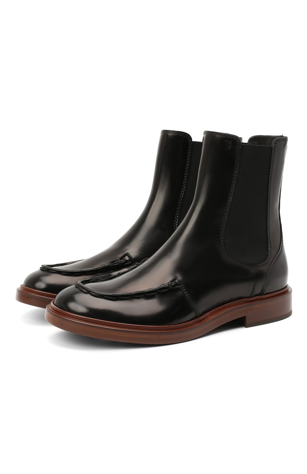 Кожаные ботинки TOD’S черного цвета по цене 89950 руб., арт. XXW93C0DV00ESH, фото 1 Кожаные ботинки TOD’S, арт. XXW93C0DV00ESH, фото 1