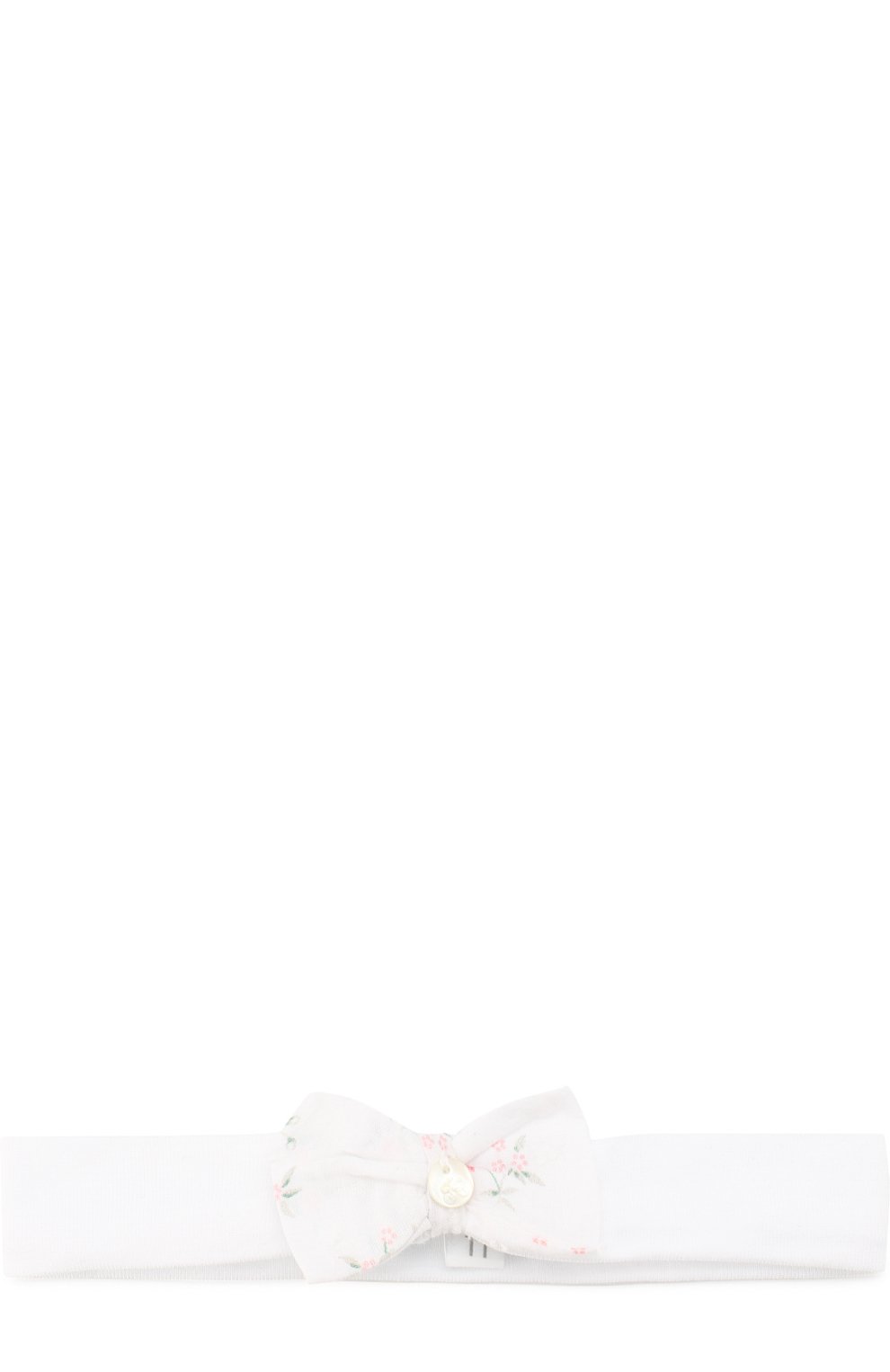 Повязка на голову с бантом TARTINE ET CHOCOLAT белого цвета по цене 2995 руб., арт. TL90021, фото 1 Повязка на голову с бантом TARTINE ET CHOCOLAT, арт. TL90021, фото 1