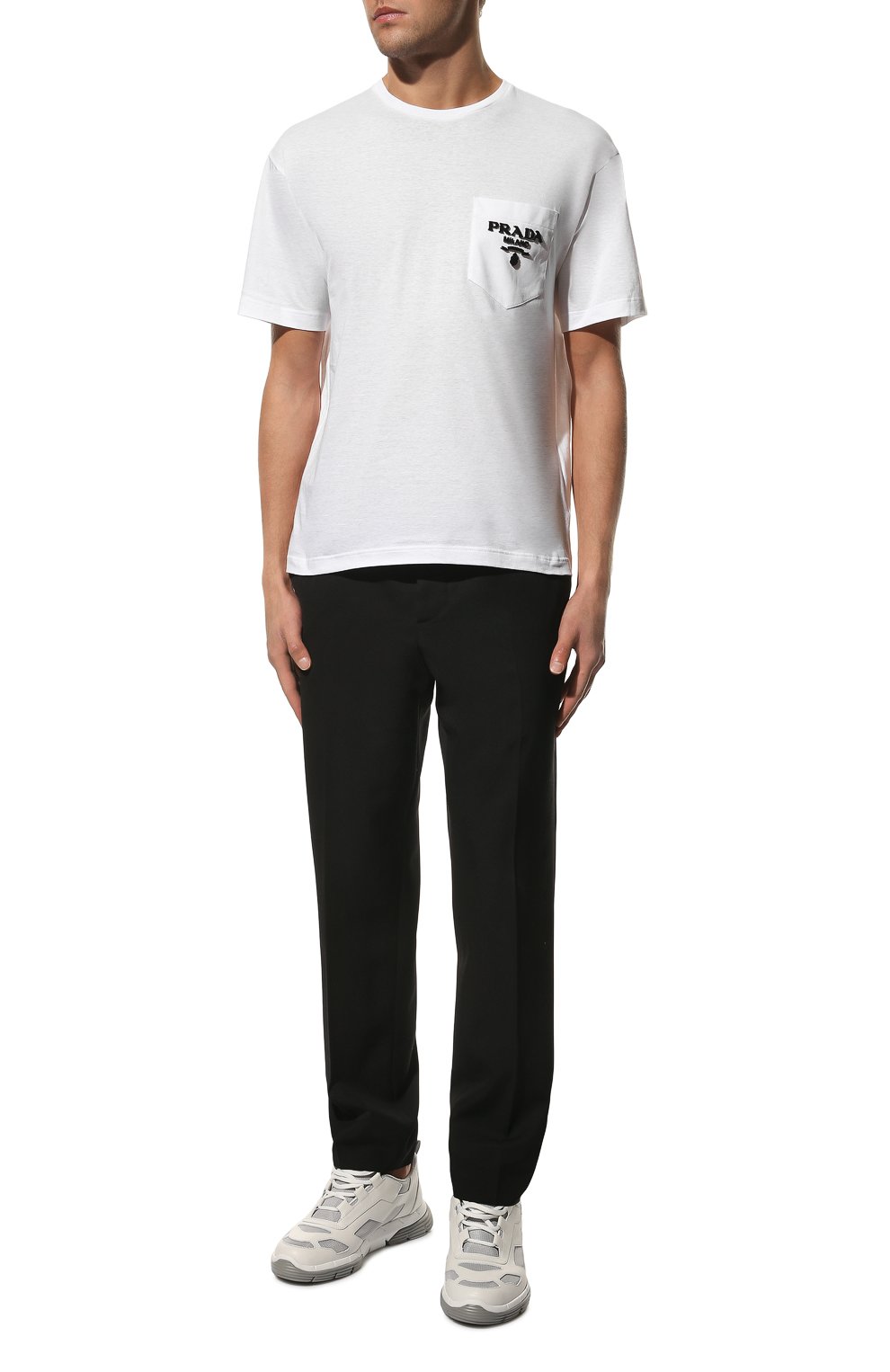 Хлопковая футболка PRADA, арт. UJN787-1Z53-F0009-221, фото 2