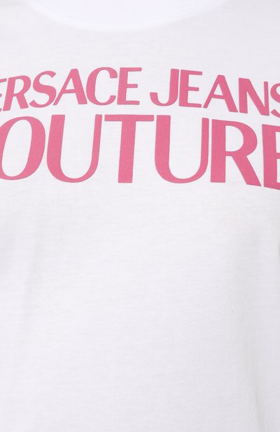Хлопковая футболка VERSACE JEANS COUTURE, арт. 74HAHT03/CJ000, фото 5