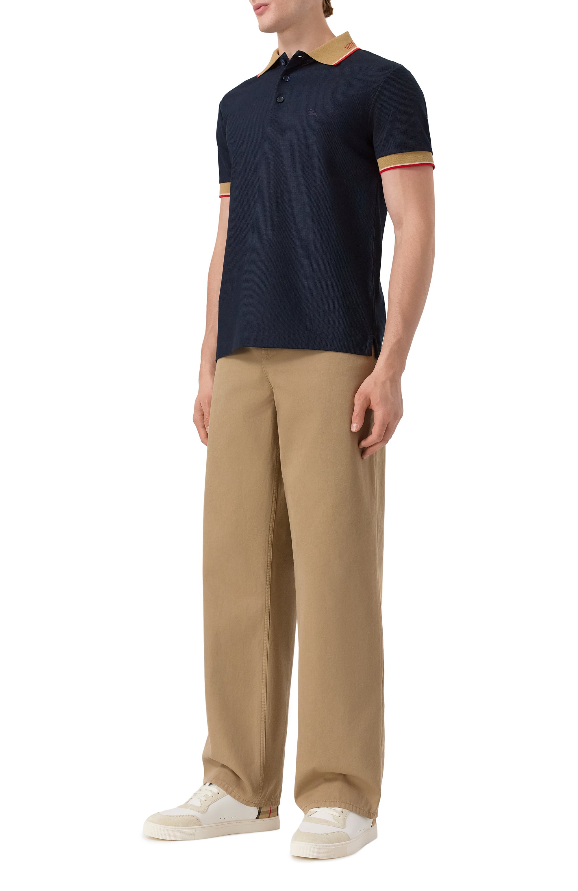 Хлопковое поло BURBERRY, арт. 8110094, фото 2