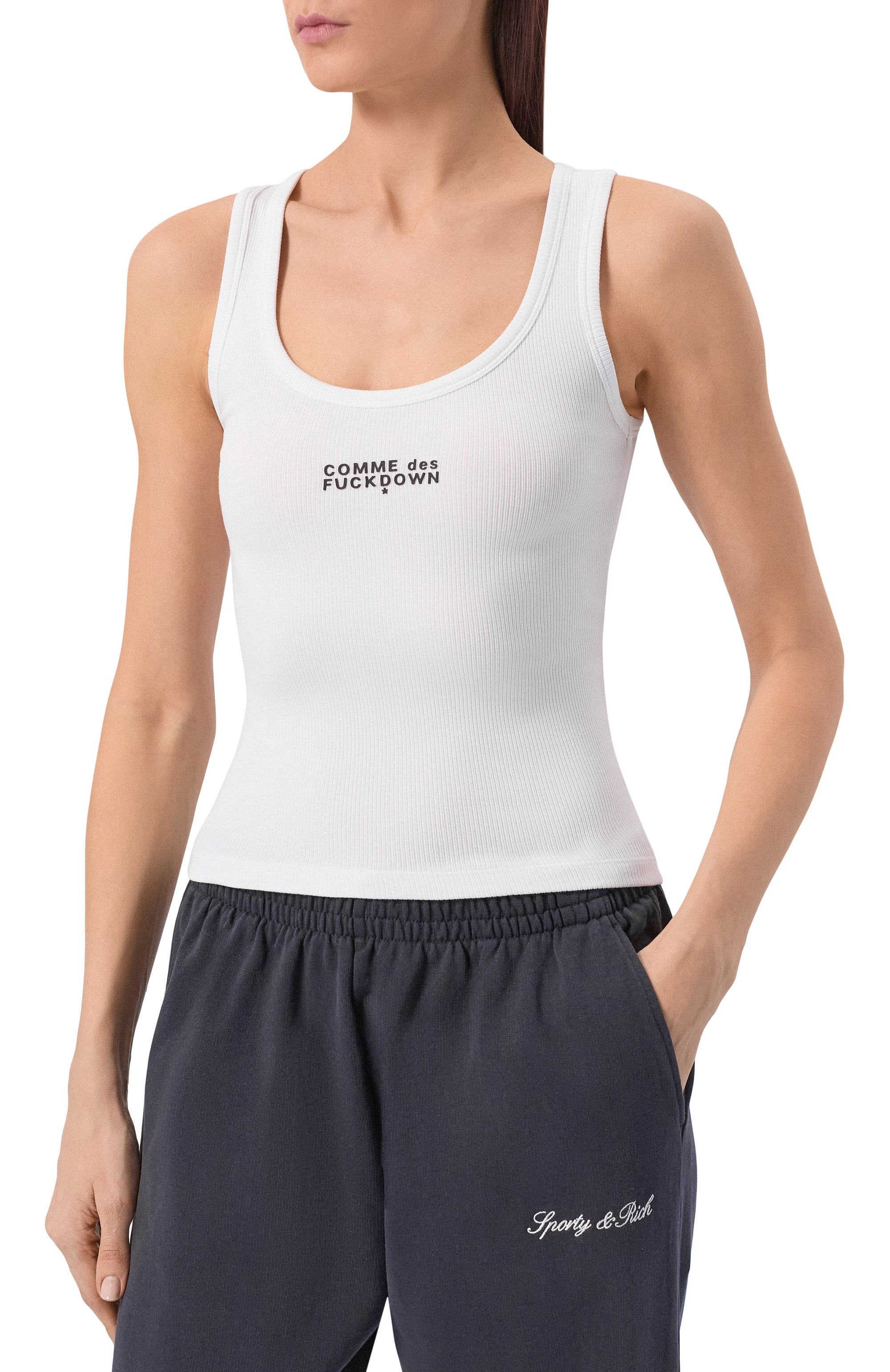 Хлопковая майка COMME DES FUCKDOWN, арт. CFABW01672, фото 3