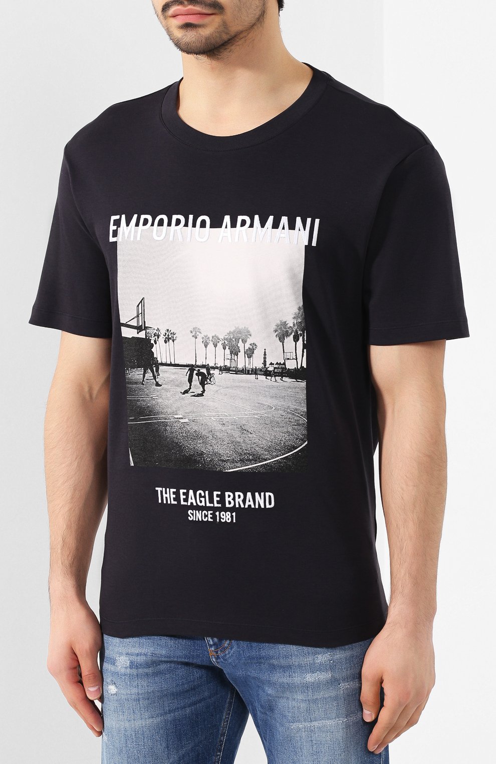 Хлопковая футболка EMPORIO ARMANI, арт. 3H1T65/1J92Z, фото 3