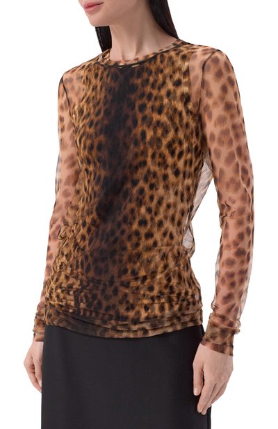 Топ SPORTMAX леопардового цвета по цене 41950 руб., арт. SPXZEBU, фото 3 Топ SPORTMAX, арт. SPXZEBU, фото 3