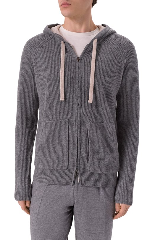 Кардиган из шерсти и кашемира L.B.M. 1911 6380/59505 Серый  6380/59505 Фото 3