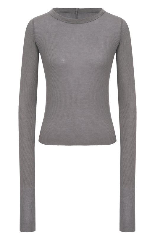 Лонгслив из вискозы и шелка Rick Owens RP02E4209/RC Серый RP02E4209/RC