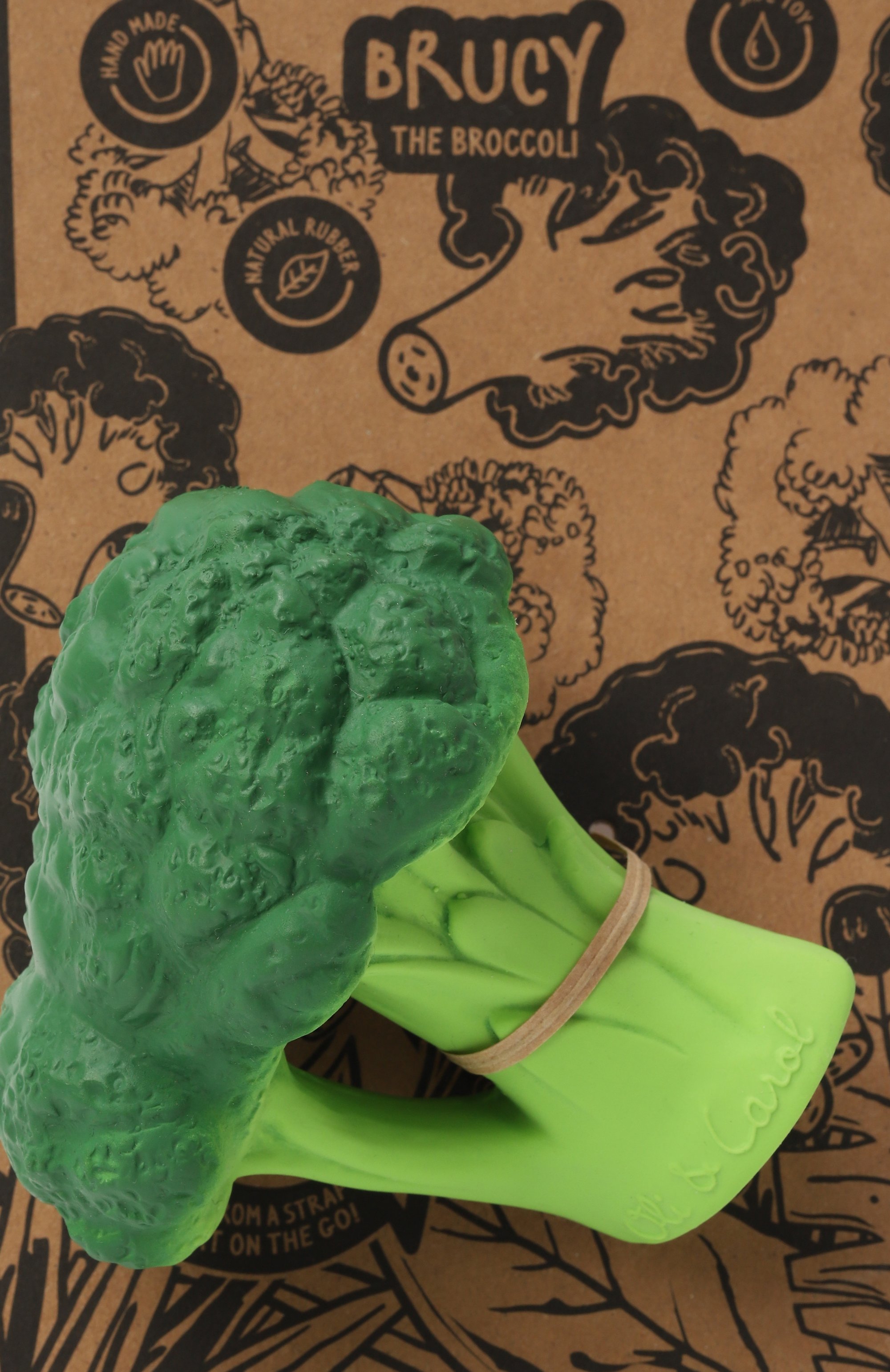 Игрушка-прорезыватель для зубов brucy the broccoli OLI&CAROL зеленого цвета по цене 2510 руб., арт. L-BROCCOLI-UNIT, фото 2 Игрушка-прорезыватель для зубов brucy the broccoli OLI&CAROL, арт. L-BROCCOLI-UNIT, фото 2