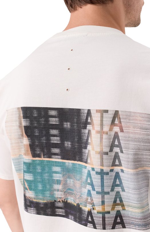 Хлопковая футболка Premiata PA1057 Белый  PA1057 Фото 5