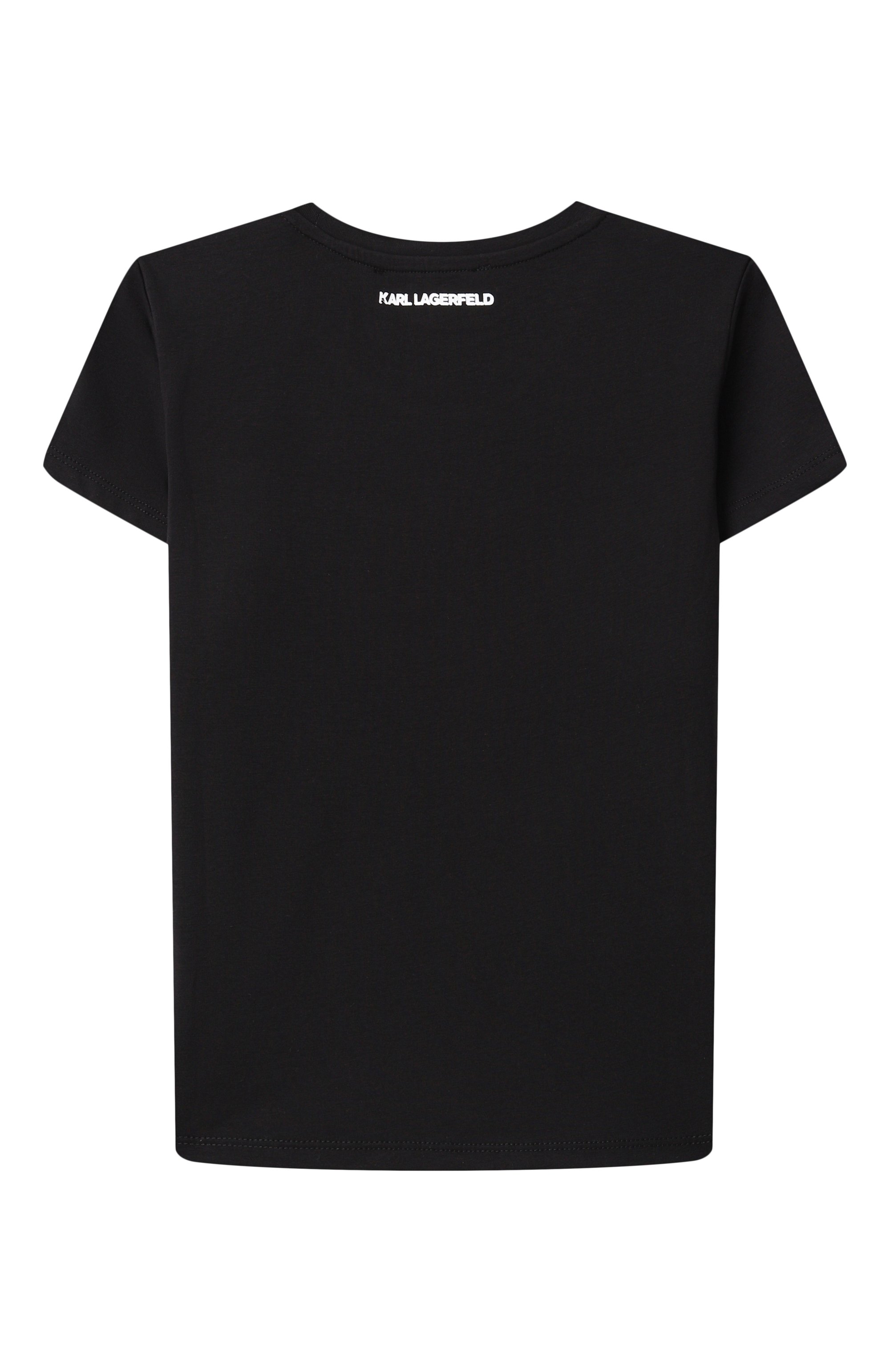 Хлопковая футболка KARL LAGERFELD KIDS, арт. Z30489, фото 2