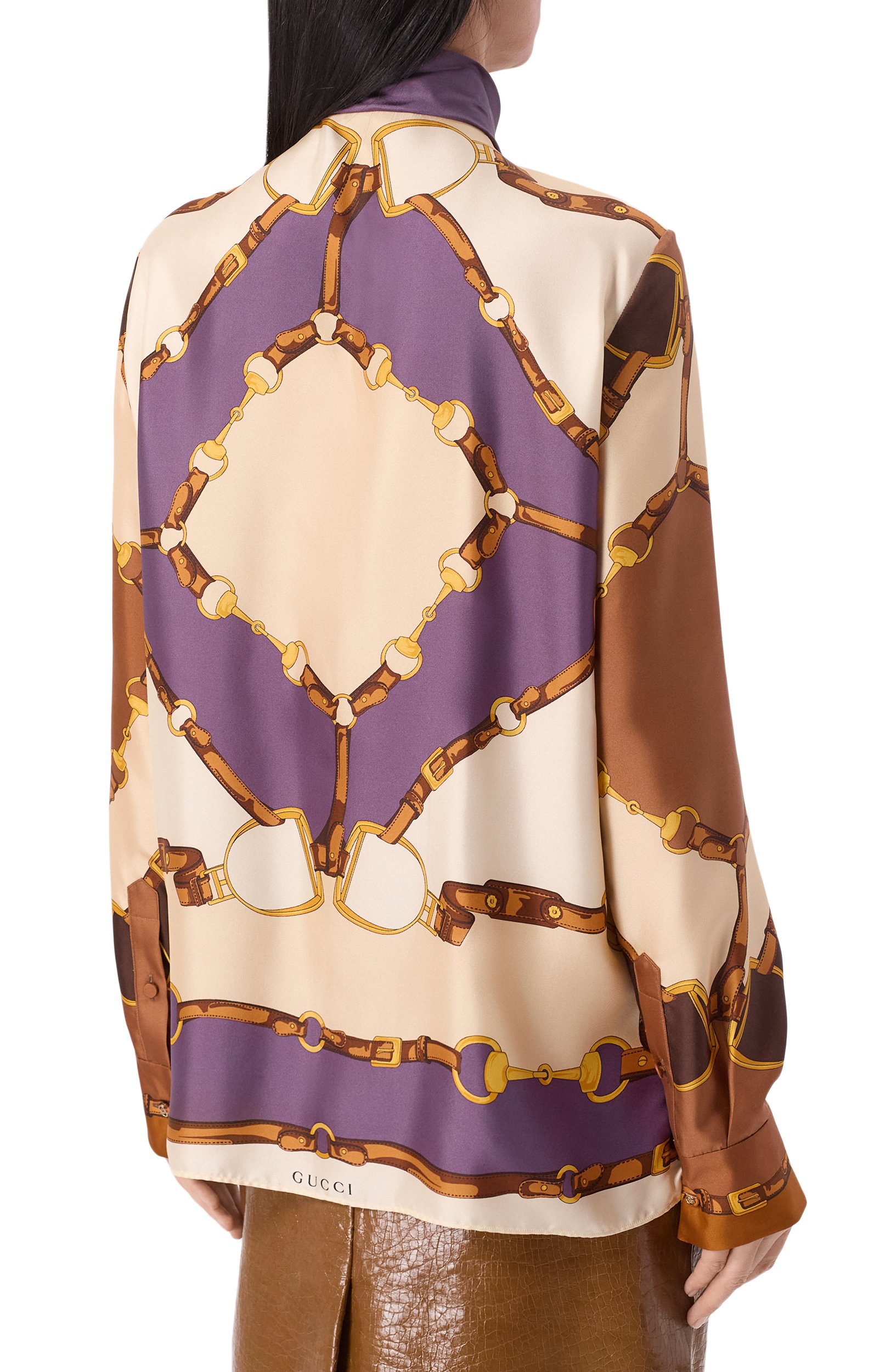 Шелкова блузка GUCCI, арт. 855593/ZAUK4, фото 4