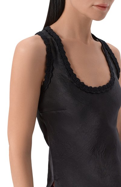 Атласный топ YUZEFI, арт. ANARA-ACETATE SC00P NECK T0P/SATEEN, фото 5
