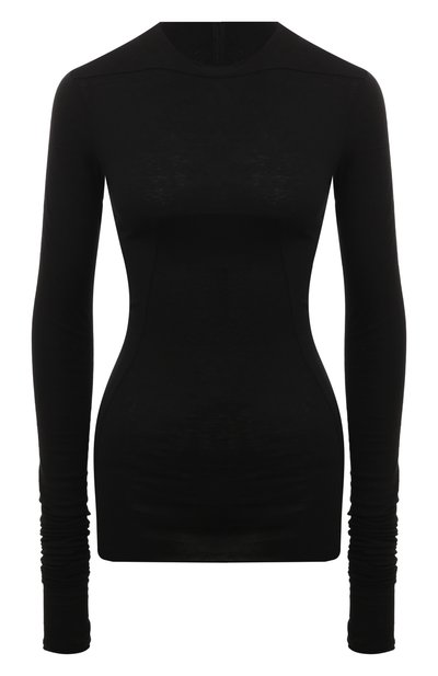 Женская лонгслив из хлопка и кашемира RICK OWENS, арт. RP02D3228/JWS