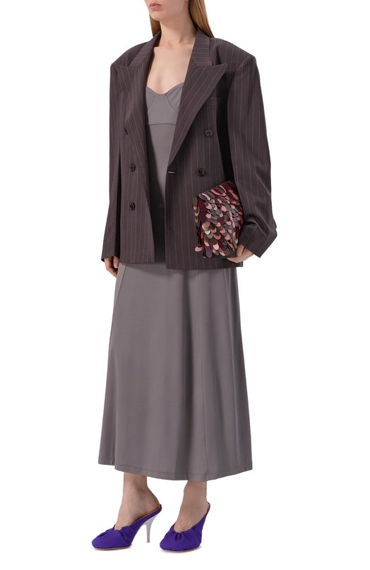 Платье из вискозы Dries Van Noten 011160/2617 Серый  011160/2617 Фото 2