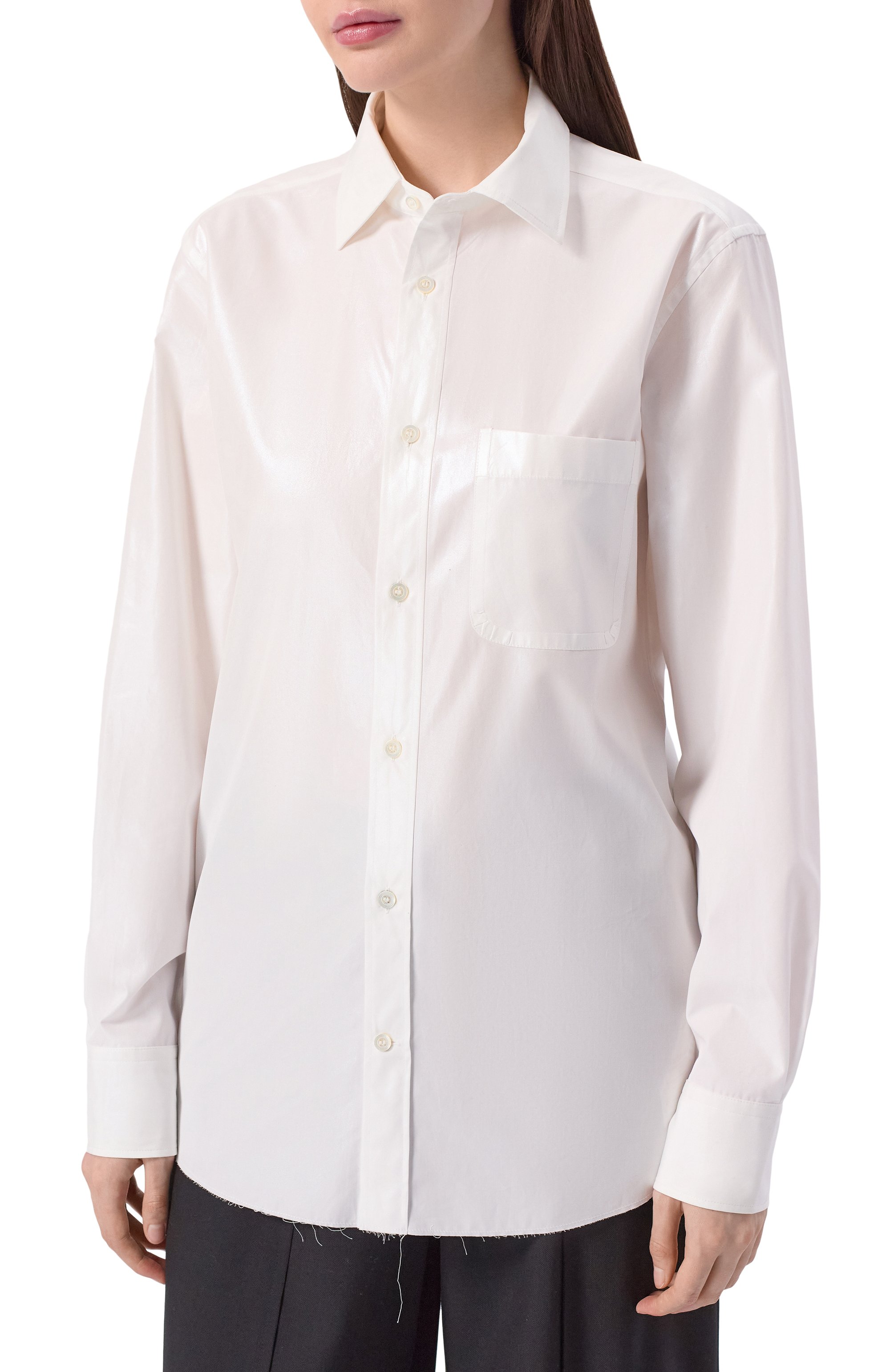 Хлопковая рубашка MAISON MARGIELA, арт. S50DT0071/S43001, фото 3