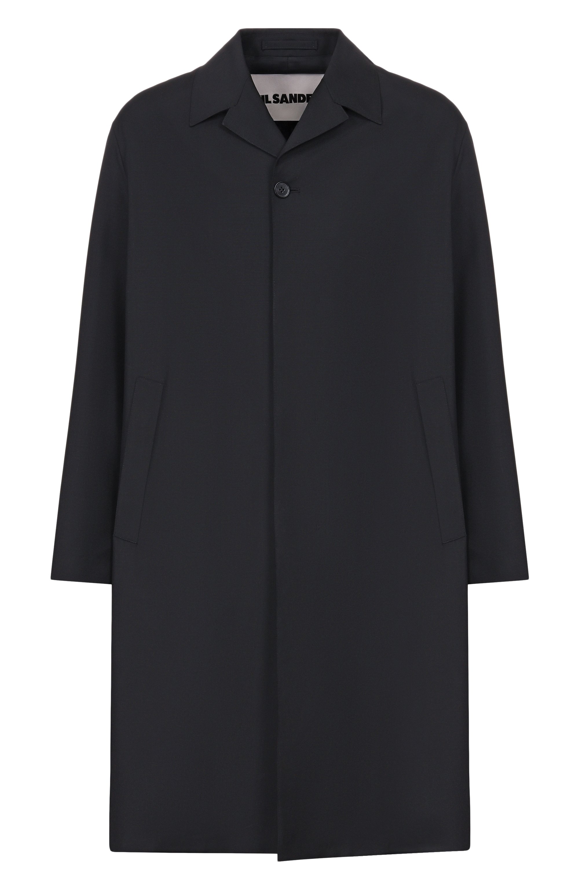Шерстяное пальто JIL SANDER черного цвета по цене 357500 руб., арт. J22SW0097/J41444, фото 1 Шерстяное пальто JIL SANDER, арт. J22SW0097/J41444, фото 1