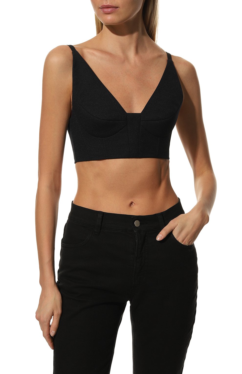 Шерстяной бра-топ CHAPURIN черного цвета по цене 37500 руб., арт. T1/18881/6441-м/FW22-23, фото 3 Шерстяной бра-топ CHAPURIN, арт. T1/18881/6441-м/FW22-23, фото 3