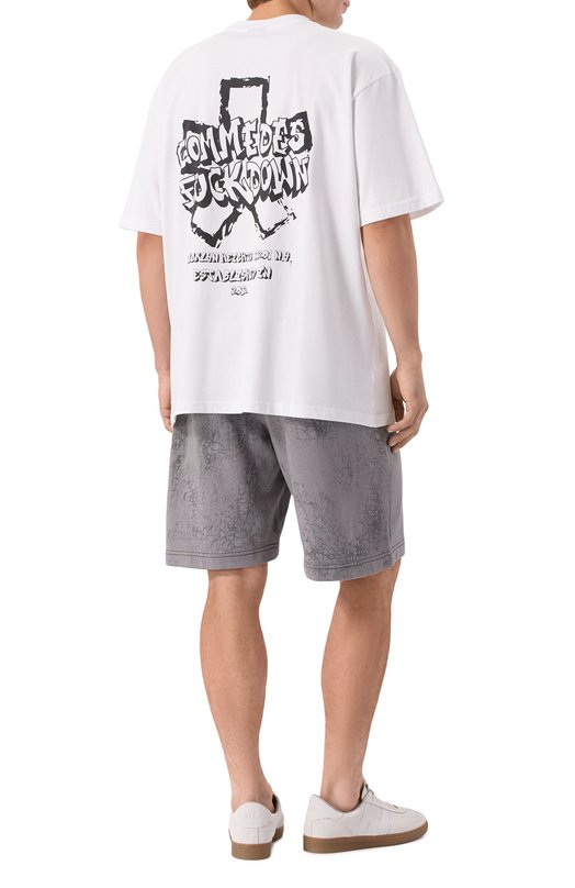 Хлопковая футболка Comme des Fuckdown CFABM01784 Белый  CFABM01784 Фото 2