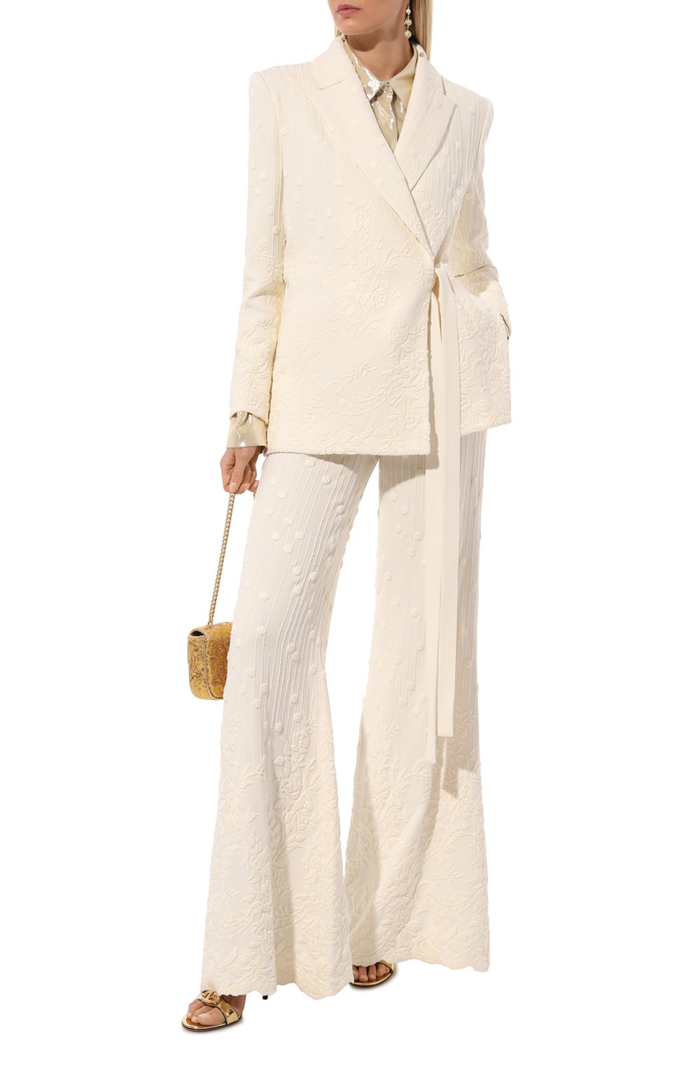 Брюки из хлопка и вискозы ELIE SAAB, арт. P0059, фото 2