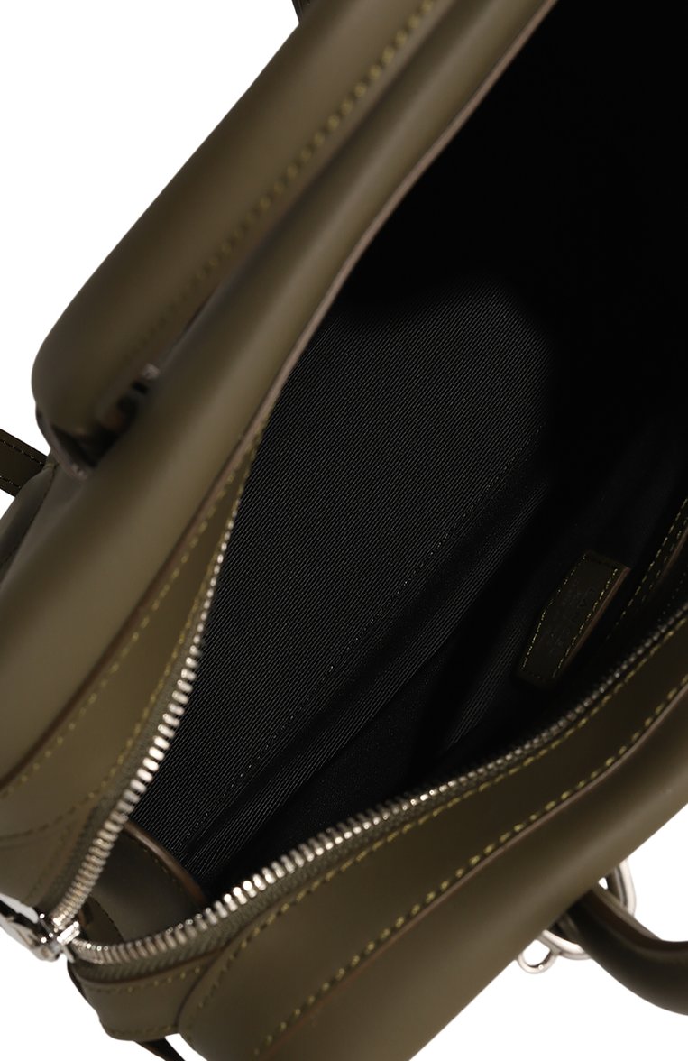 Женская сумка rodeo medium LANCEL хаки цвета, арт. A12339 | Фото 5 (Ремень/цепочка: На ремешке; Размер: medium; Материал: Натуральная кожа; Сумки-технические: Сумки top-handle)