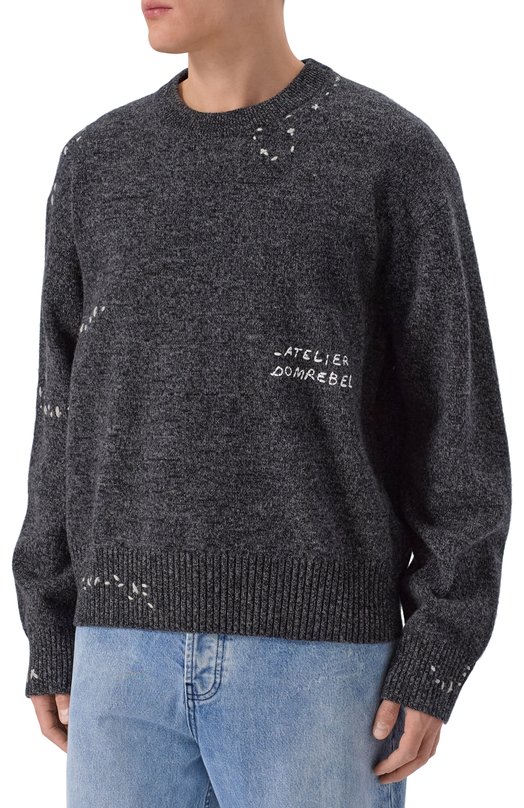 Свитер DOMREBEL M RENEGADE/KNIT CREWNECK Серый  M RENEGADE/KNIT CREWNECK Фото 3