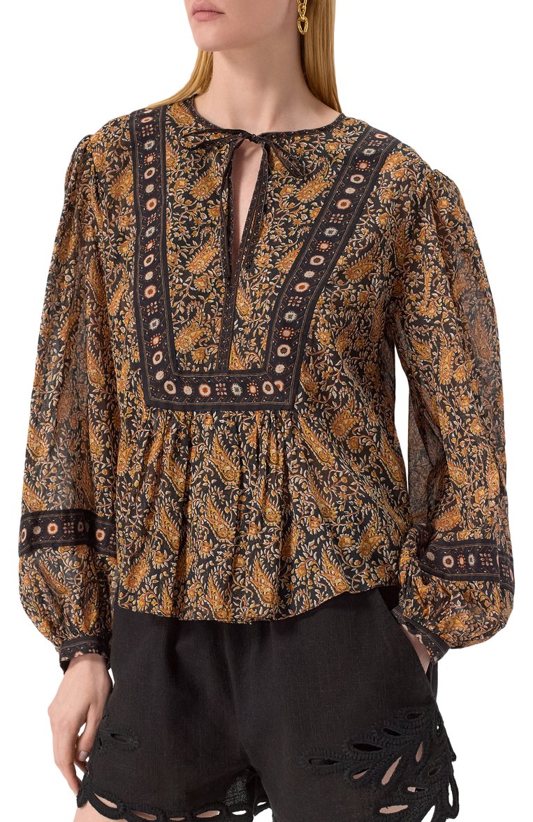 Хлопковая блузка ISABEL MARANT ETOILE, арт. 25PHT0024FB/C1J04E, фото 3