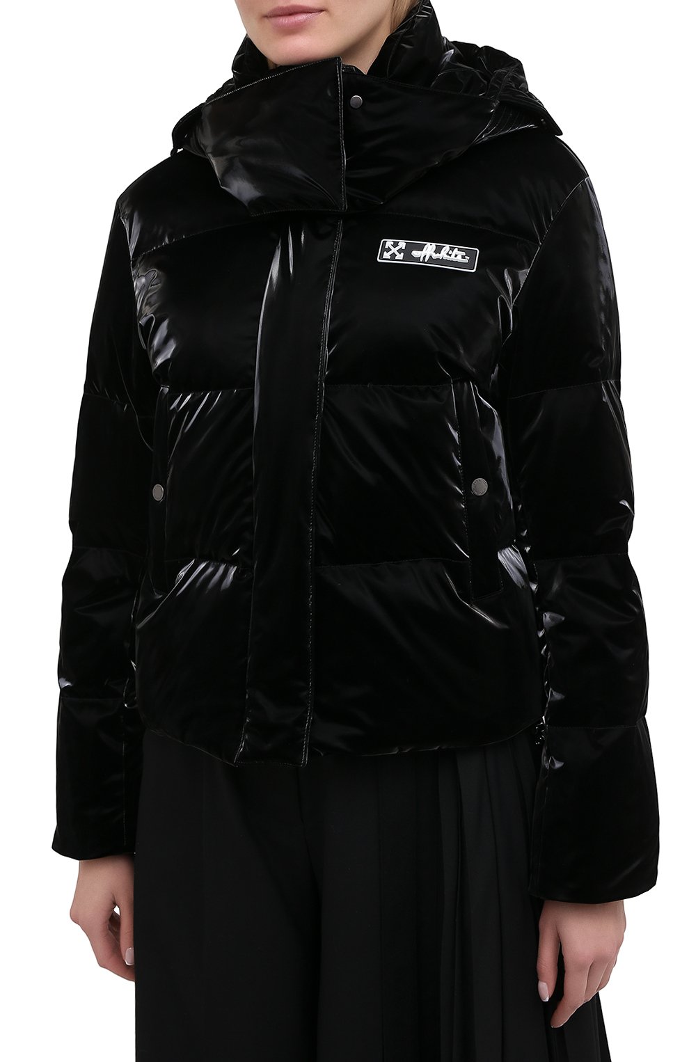 Пуховая куртка OFF-WHITE черного цвета по цене 128000 руб., арт. 0WEA213F20FAB0011000, фото 3 Пуховая куртка OFF-WHITE, арт. 0WEA213F20FAB0011000, фото 3