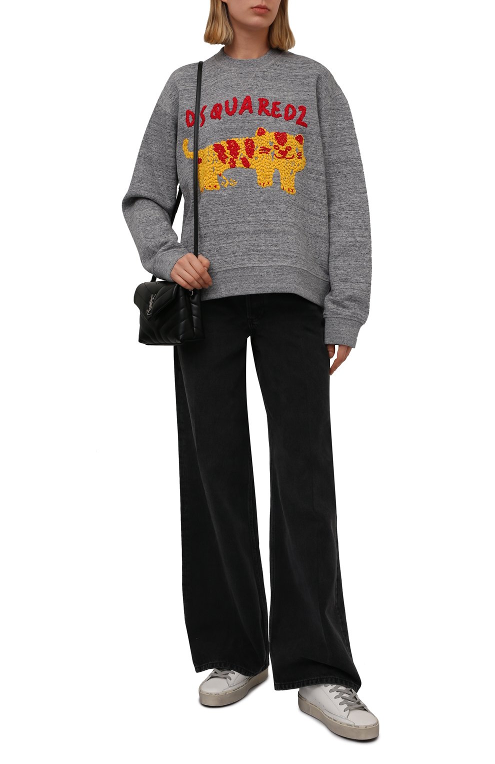 Хлопковый свитшот DSQUARED2 серого цвета по цене 57000 руб., арт. S75GU0421/S25463, фото 2 Хлопковый свитшот DSQUARED2, арт. S75GU0421/S25463, фото 2
