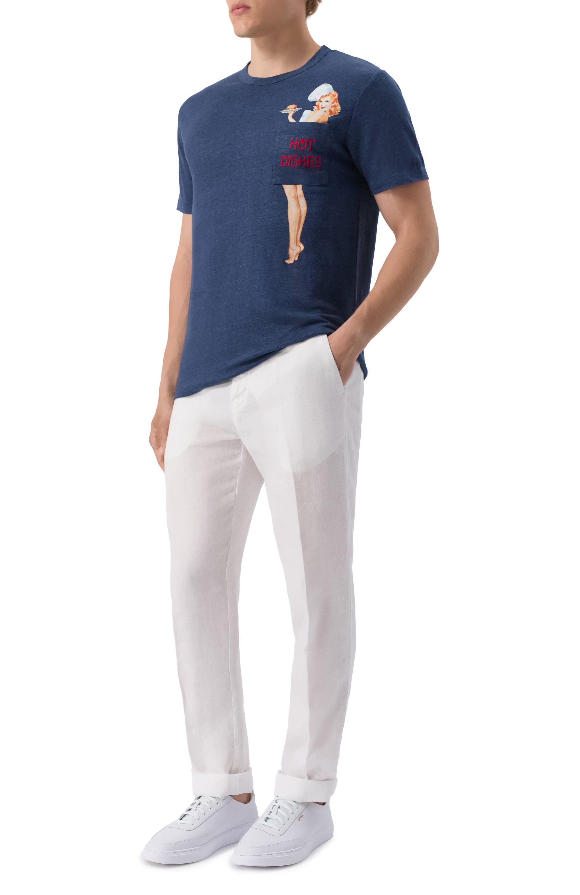 Льняная футболка MC2 SAINT BARTH, арт. STBM ECSTASEA/01202H, фото 2