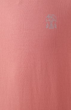 Мужская хлопковая футболка BRUNELLO CUCINELLI кораллового цвета, арт. M0B138440 | Фото 6 (Рукава: Короткие; Принт: Без принта; Стили: Кэжуэл, Романтичный; Материал внешний: Хлопок; Кросс-КТ: Джерси; Мужское Кросс-КТ: Футболка-одежда; Длина (для топов): Удлиненные; Автоматизация состава: Проставлено; Автоматизация ТО: Проставлено)