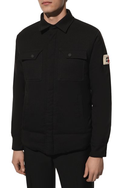 Пуховая куртка-рубашка AFTER LABEL черного цвета по цене 69950 руб., арт. BELLUN0/W01, фото 3 Пуховая куртка-рубашка AFTER LABEL, арт. BELLUN0/W01, фото 3