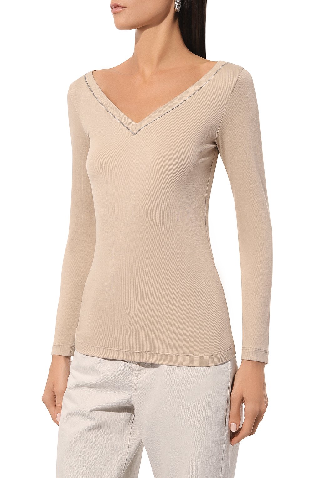 Хлопковый пуловер BRUNELLO CUCINELLI, арт. M0TC8BJ302, фото 3