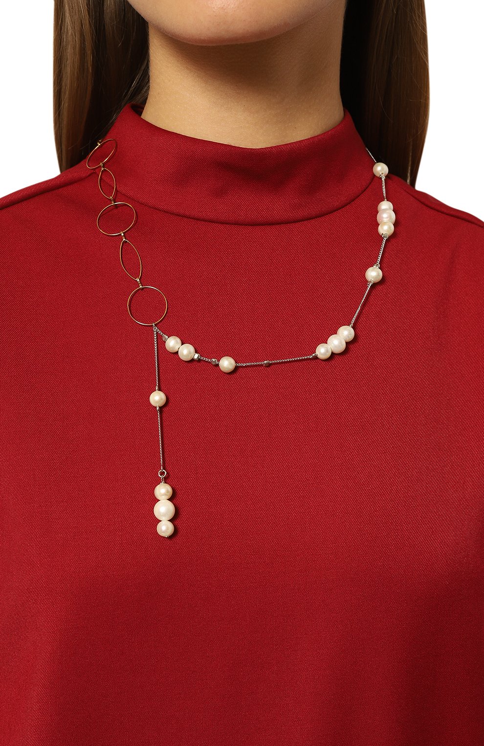 Колье DRIES VAN NOTEN серебряного цвета по цене 72750 руб., арт. 242-018200-093, фото 2 Колье DRIES VAN NOTEN, арт. 242-018200-093, фото 2