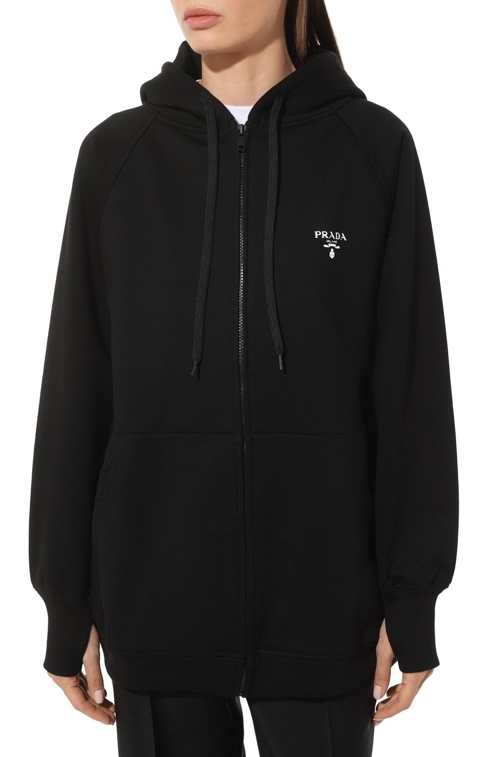 Хлопковая толстовка PRADA, арт. 138572-1YYC-F0967-202, фото 3
