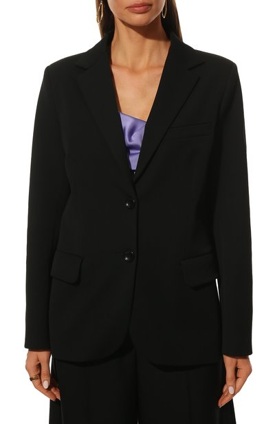 Жакет YULIAWAVE черного цвета по цене 35000 руб., арт. JT004/00057/SS21, фото 3 Жакет YULIAWAVE, арт. JT004/00057/SS21, фото 3