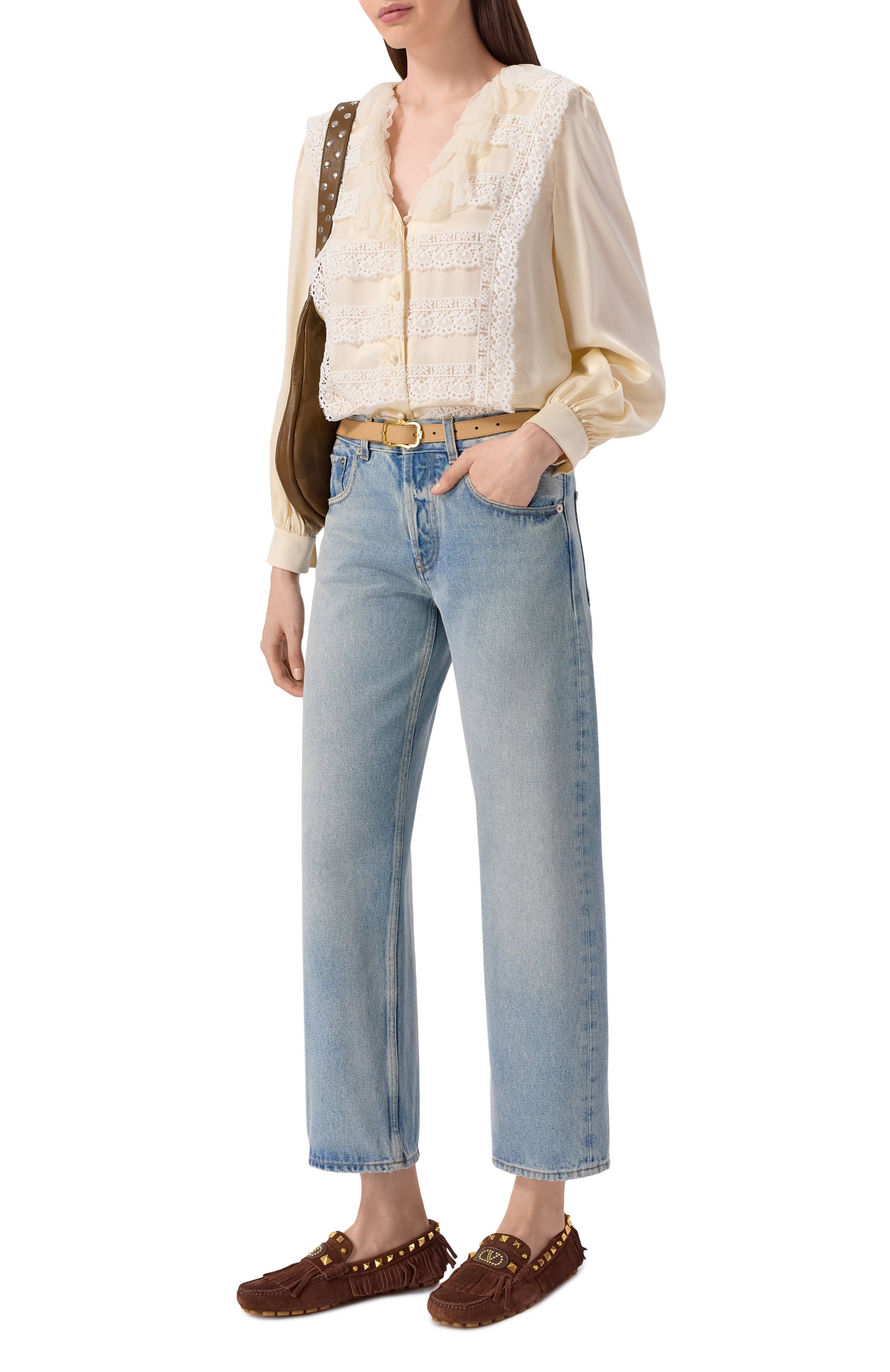 Замшевые мокасины VALENTINO темно-коричневого цвета по цене 118000 руб., арт. 8W2S0LL2/KAD, фото 3 Замшевые мокасины VALENTINO, арт. 8W2S0LL2/KAD, фото 3