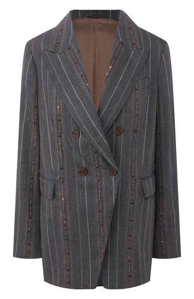 Женский двубортный жакет BRUNELLO CUCINELLI, арт. MH1538943