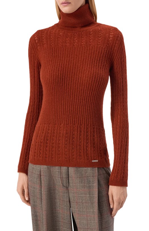 Свитер из кашемира и шелка Kiton D6071532368 Коричневый  D6071532368 Фото 3