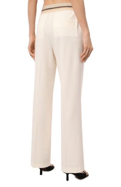 Брюки HELMUT LANG кремового цвета по цене 51200 руб., арт. M05HW207, фото 4 Брюки HELMUT LANG, арт. M05HW207, фото 4