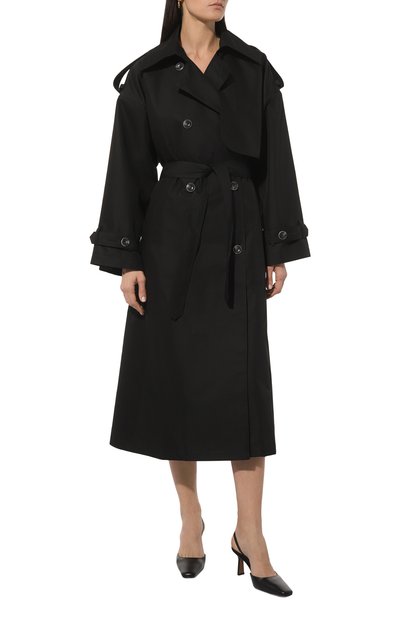 Тренч LESYANEBO черного цвета по цене 68000 руб., арт. ICONIC/H-465/LT, фото 3 Тренч LESYANEBO, арт. ICONIC/H-465/LT, фото 3