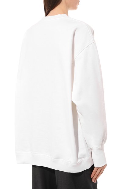 Хлопковый свитшот PRADA белого цвета по цене 115000 руб., арт. 134630-1YYC-F0964-202, фото 4 Хлопковый свитшот PRADA, арт. 134630-1YYC-F0964-202, фото 4