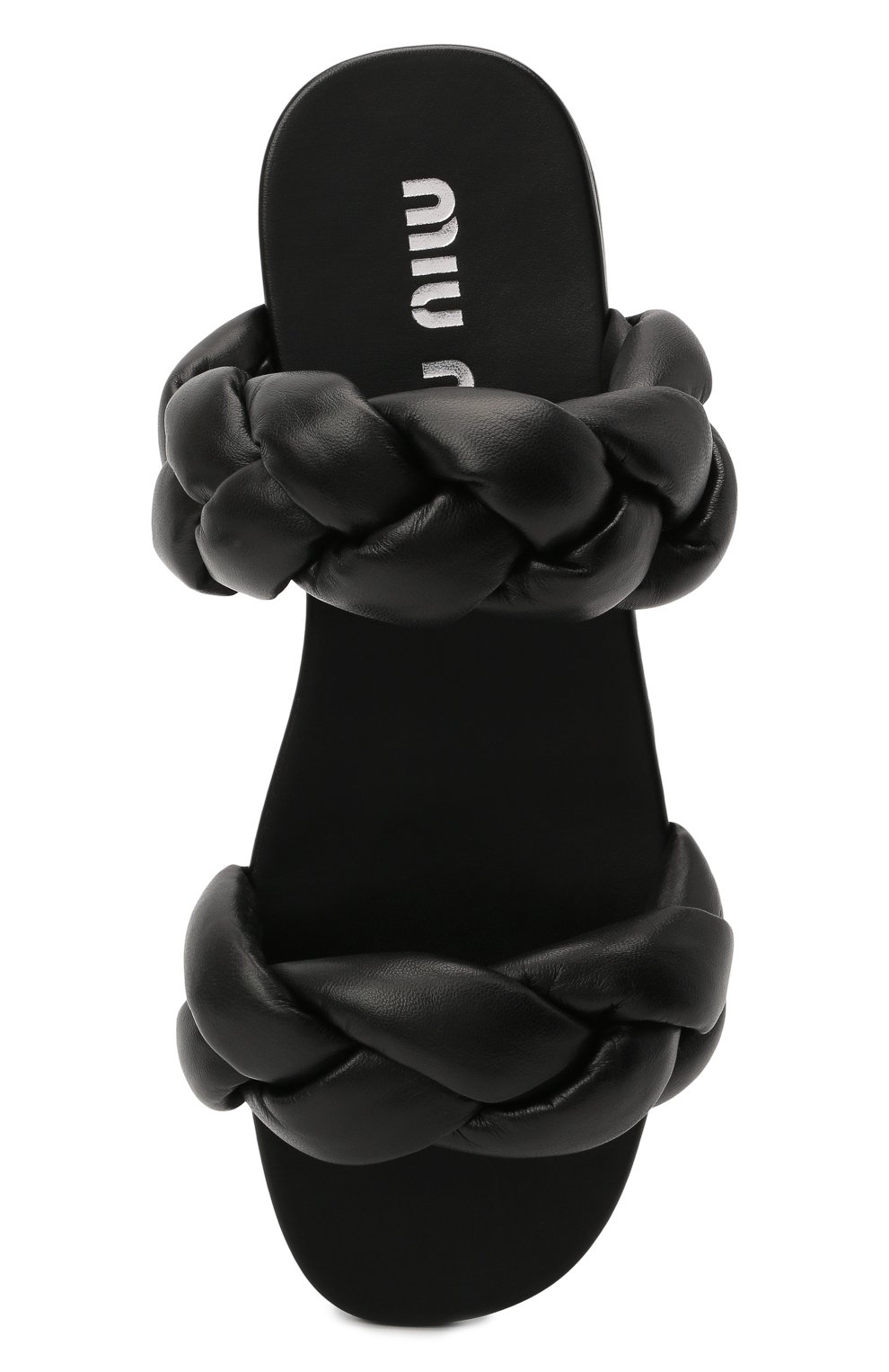 Кожаные шлепанцы MIU MIU, арт. 5XX488-LYB-F0002-005, фото 5