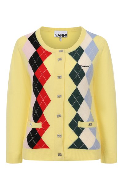 Женский кардиган из шерсти и кашемира GANNI, арт. K2533