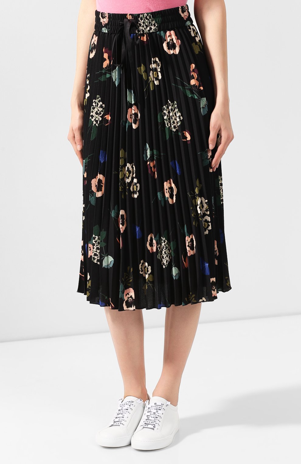 Плиссированная юбка REDVALENTINO черно-белого цвета по цене 51150 руб., арт. SR0RAB85/4HU, фото 3 Плиссированная юбка REDVALENTINO, арт. SR0RAB85/4HU, фото 3