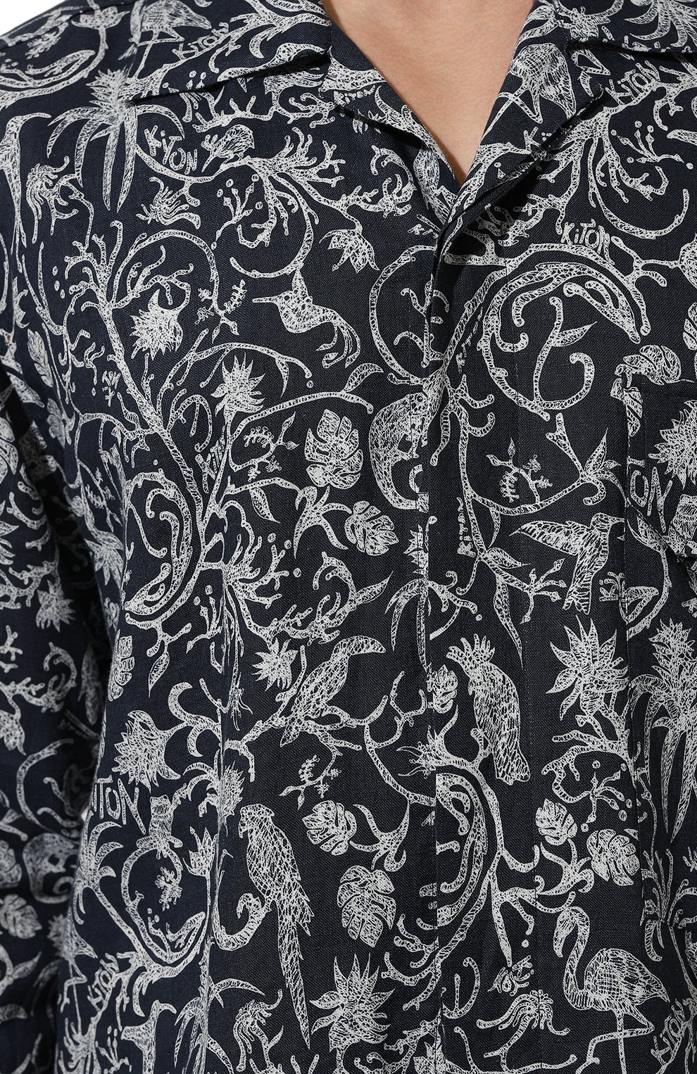 Льняная рубашка KITON, арт. UMC030H08902, фото 5