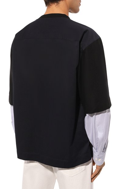 Комбинированный свитшот DRIES VAN NOTEN черного цвета по цене 69950 руб., арт. 242-020746-9261, фото 4 Комбинированный свитшот DRIES VAN NOTEN, арт. 242-020746-9261, фото 4