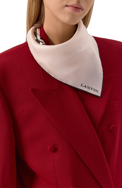 Шелковый платок LANVIN кремового цвета по цене 21450 руб., арт. 710008570, фото 2 Шелковый платок LANVIN, арт. 710008570, фото 2