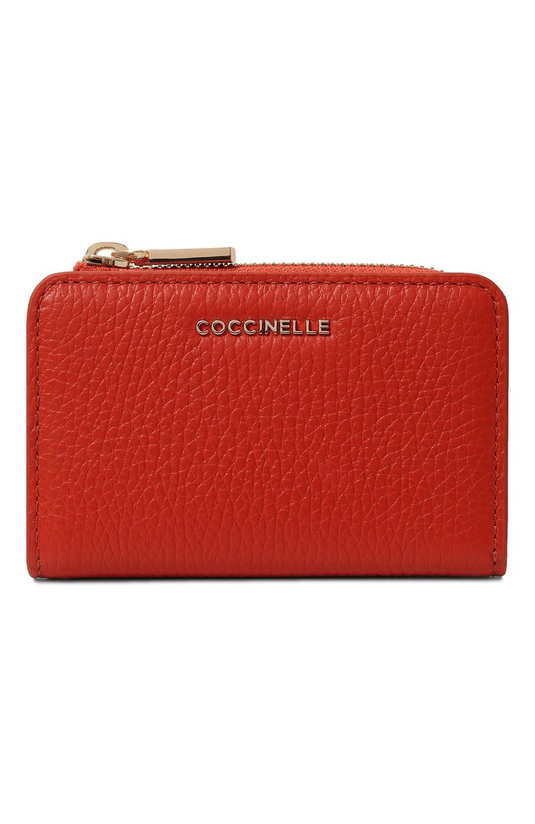 Женские кожаный кошелек COCCINELLE оранжевого цвета, арт. E2 MW5 17 01 01 | Фото 1 (Материал: Натуральная кожа; Нос: Не проставлено; Материал сплава: Проставлено)