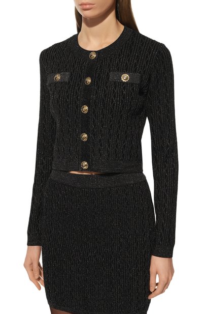 Кардиган PINKO черного цвета по цене 38500 руб., арт. 1G180V-A02N, фото 3 Кардиган PINKO, арт. 1G180V-A02N, фото 3